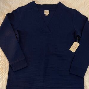 St. John's Bay Women's Deep Blue V-Neck Tunic